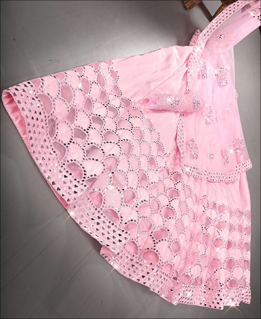 Pink Lehenga Stitching