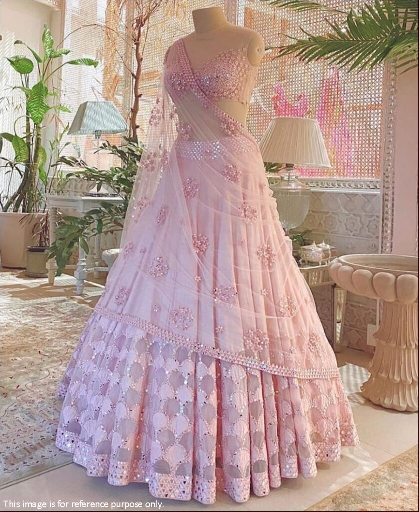 Buy Pink Net Embroidered Gown Party Wear Online at Best Price | Cbazaar