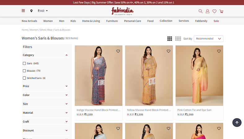 FabIndia - Saree Brand Name