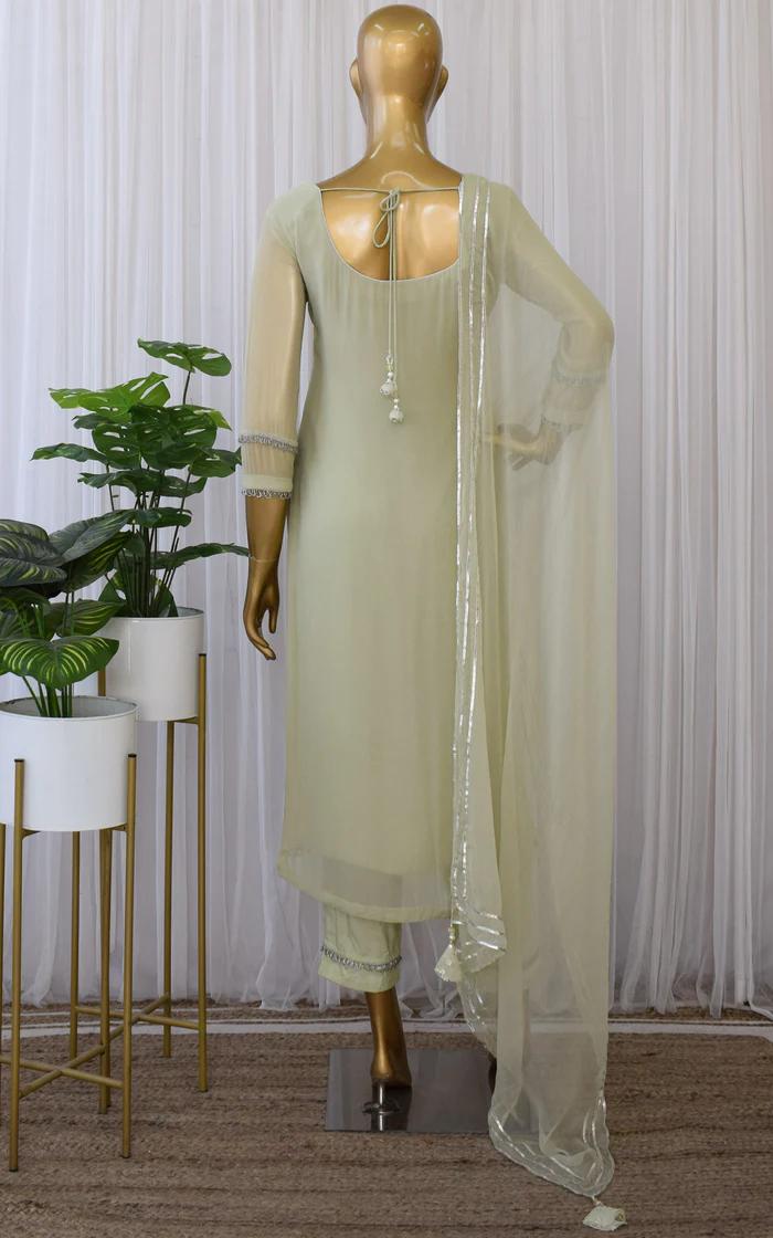 Pistachio Green Mirrorwork Kurta _ Pant (3)