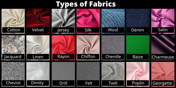 Types of Fabrics With Name